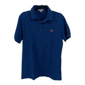 Burberry Brit Men’s Polo Shirt Short Sleeve Blue Size Large EUC